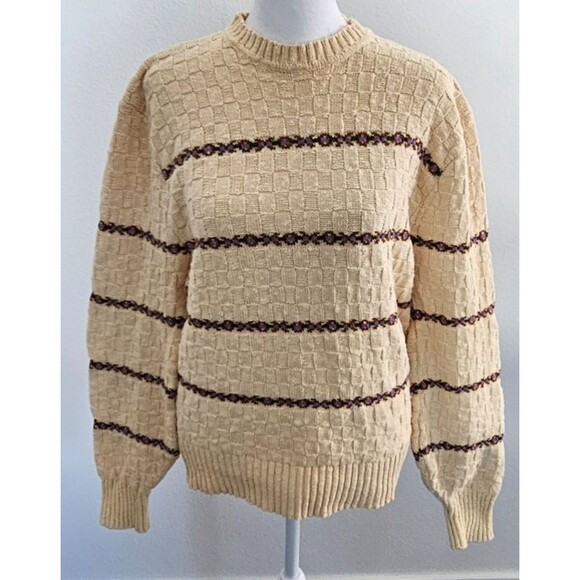 Alan Flusser Sweaters - ALAN FLUSSER WOMENS LARGE VINTAGE KNIT SWEATER DRY CLEAN ONLY